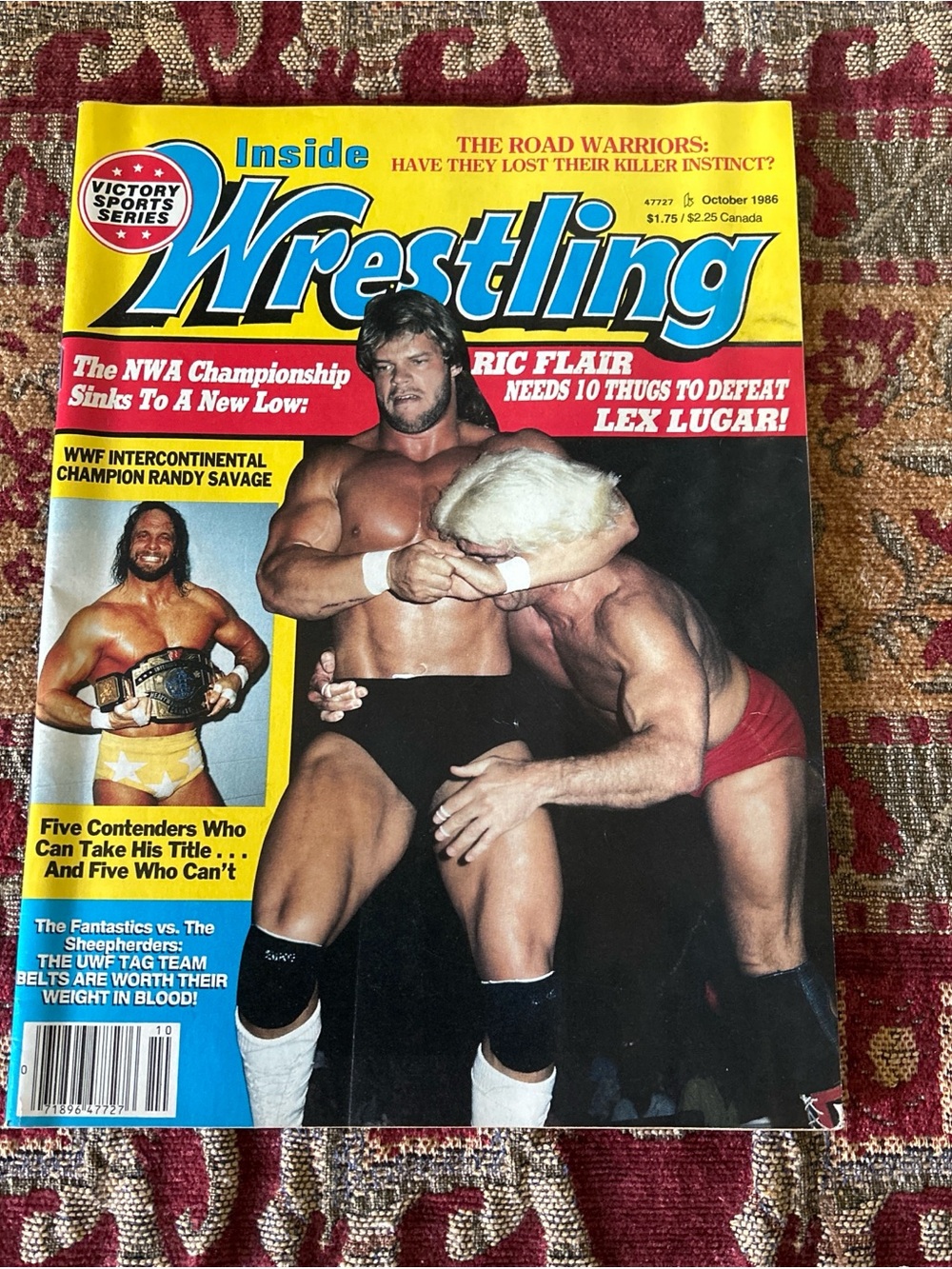 Vintage INSIDE WRESTLING October 1986 Victory Professional Wrestling Magazine